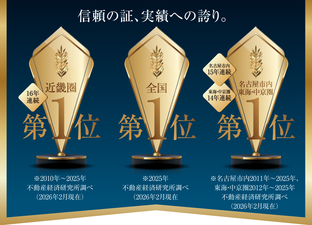 信頼の証、実績への誇り。供給実績第1位