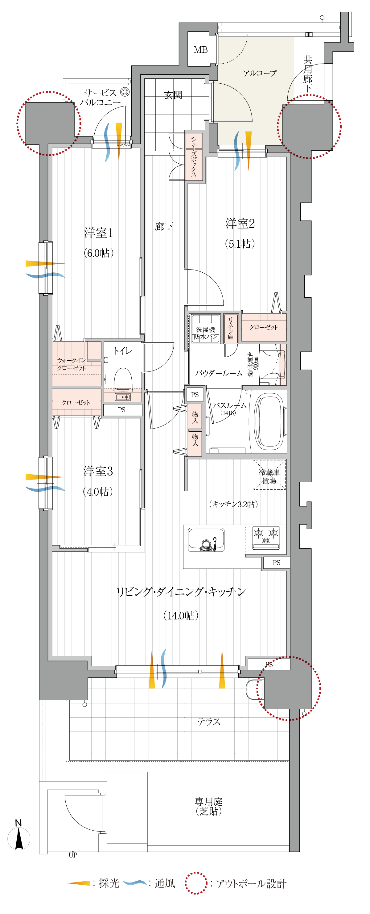 E-Ag type 基本プラン間取り図