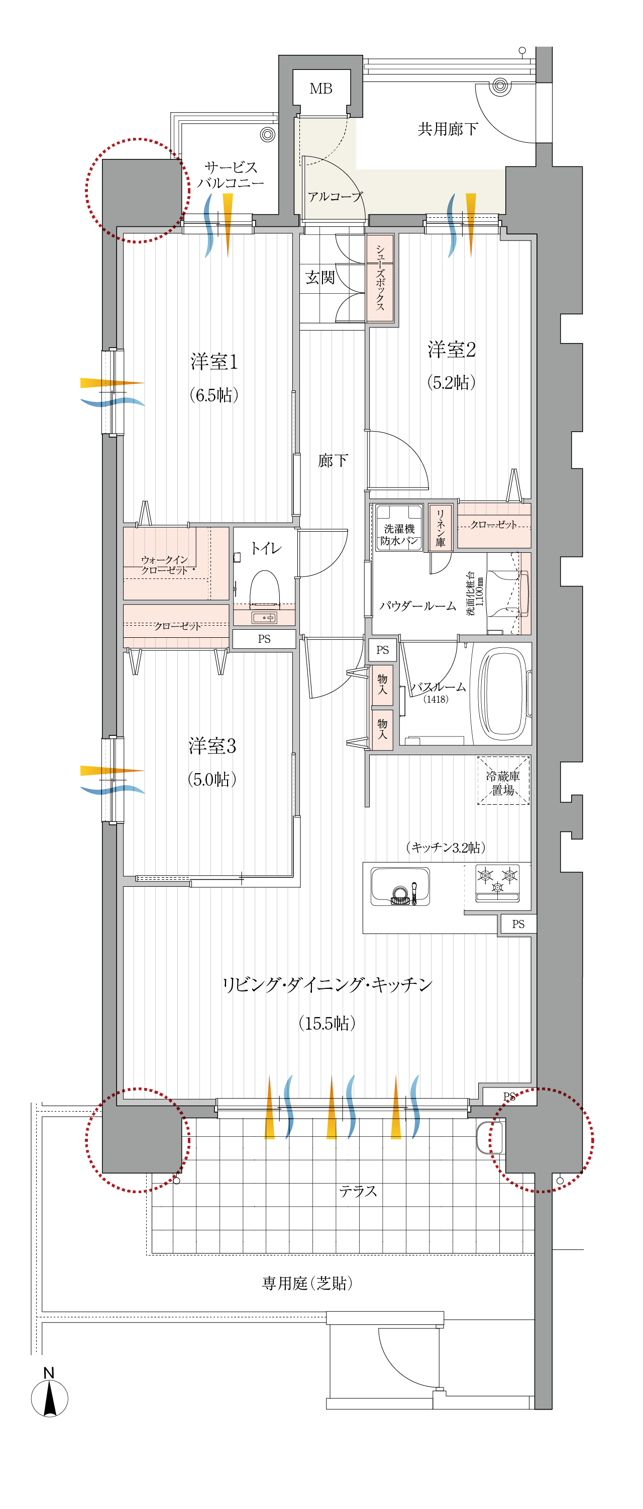 W-Ag type 基本プラン間取り図