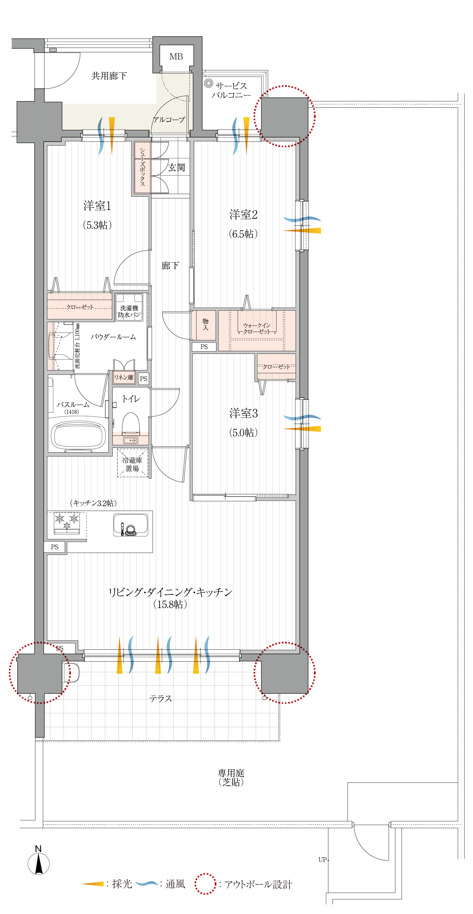 W-Dg type 基本プラン間取り図